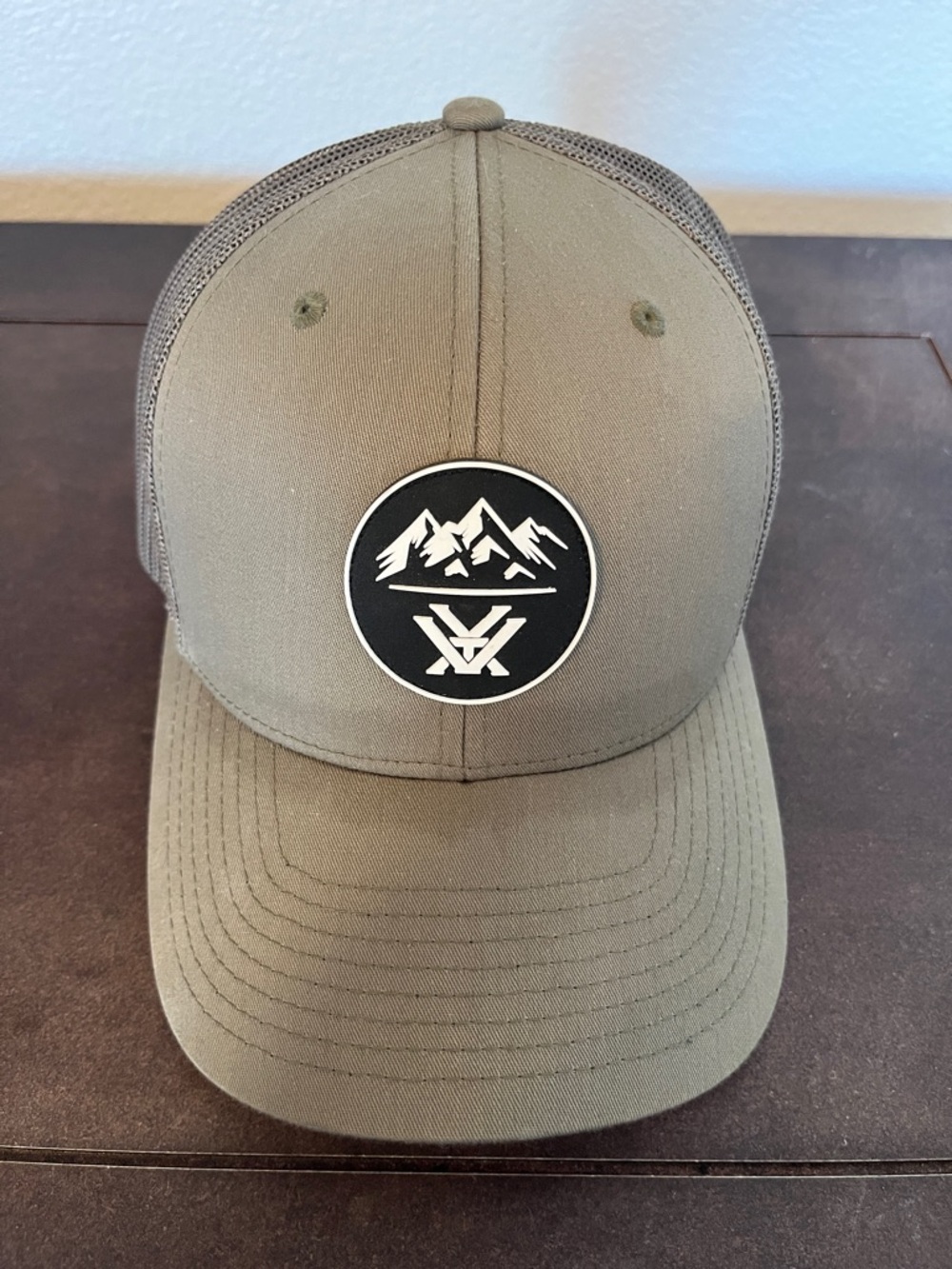 Vortex Olive Green Mountain Patch Trucker Hat
